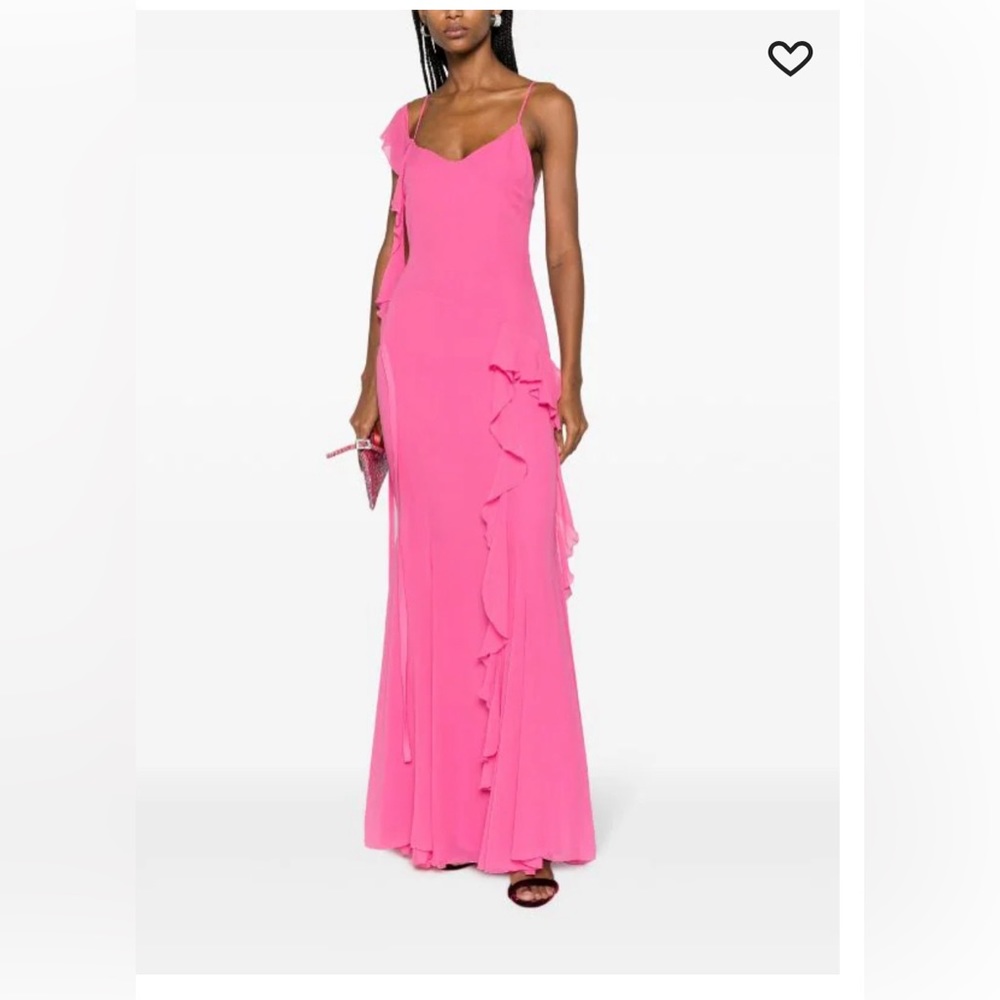 BLUMARINE Italy pink ruffle dress 90s early 2000s💞